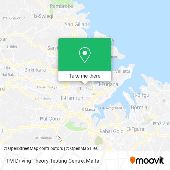 TM Driving Theory Testing Centre map