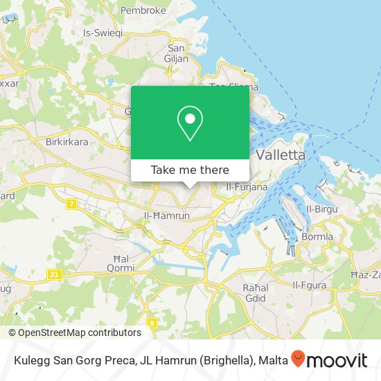 Kulegg San Gorg Preca, JL Hamrun (Brighella) map