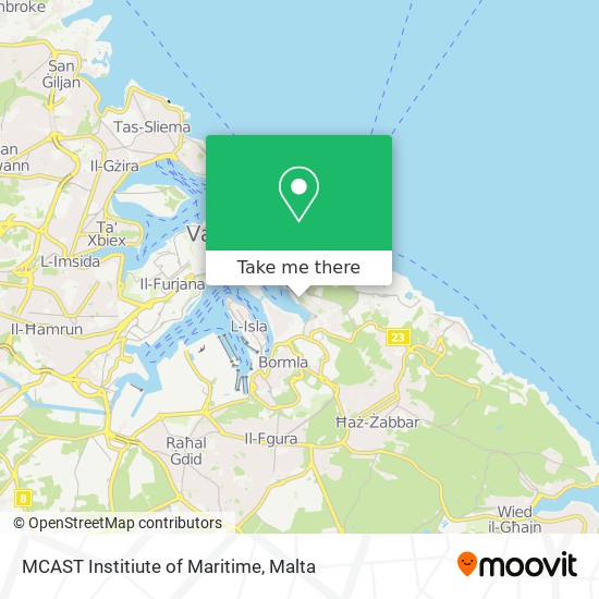 MCAST Institiute of Maritime map