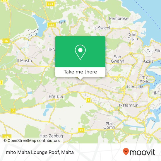 mito Malta Lounge Roof map