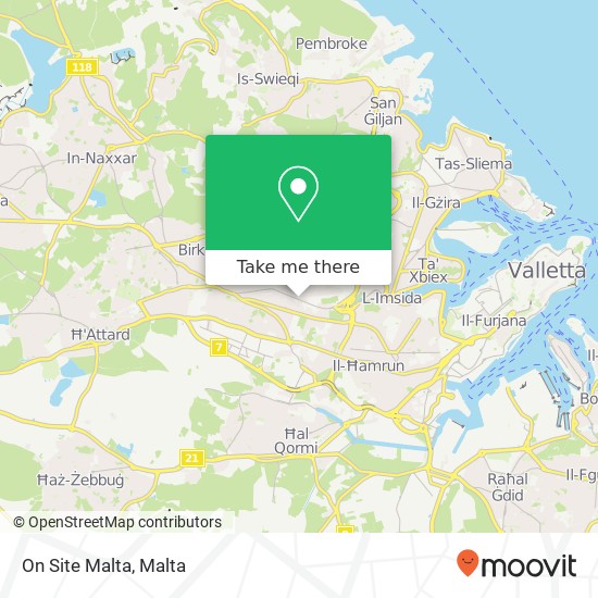 On Site Malta map