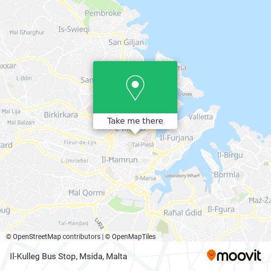 Il-Kulleg Bus Stop, Msida map