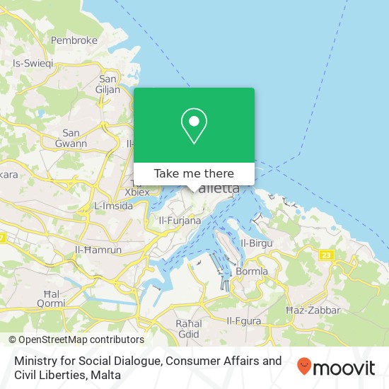 Ministry for Social Dialogue, Consumer Affairs and Civil Liberties map