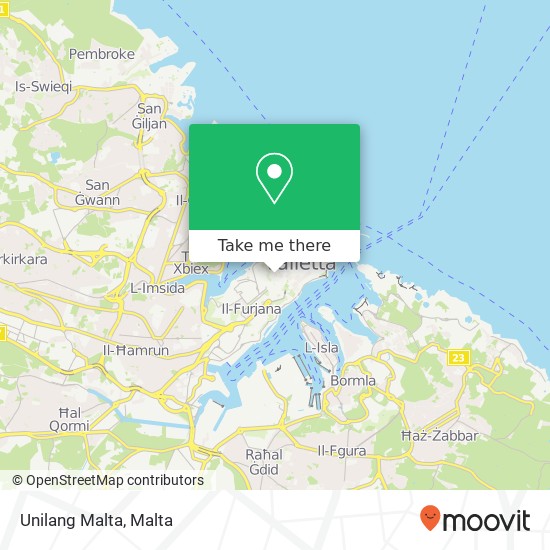 Unilang Malta map