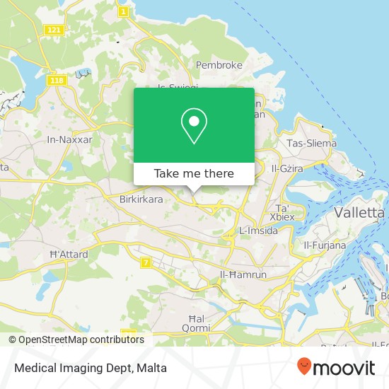 Medical Imaging Dept map