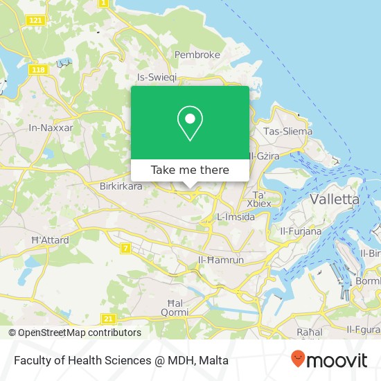 Faculty of Health Sciences @ MDH map