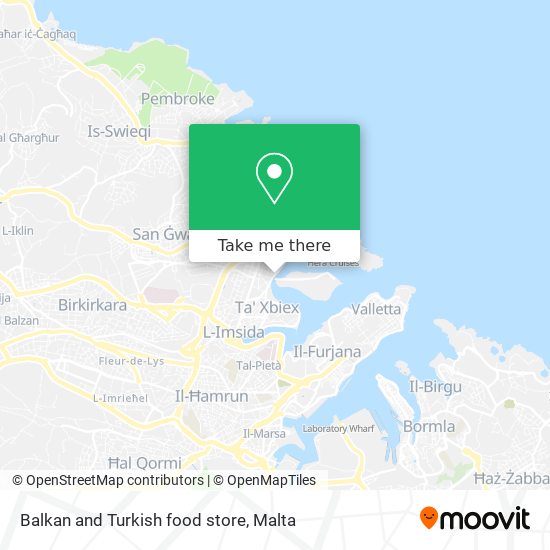 Balkan and Turkish food store map
