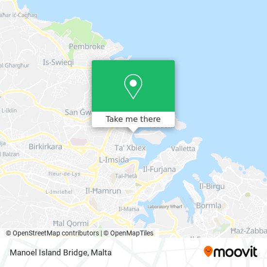 Manoel Island Bridge map