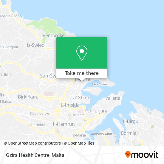 Gzira Health Centre map