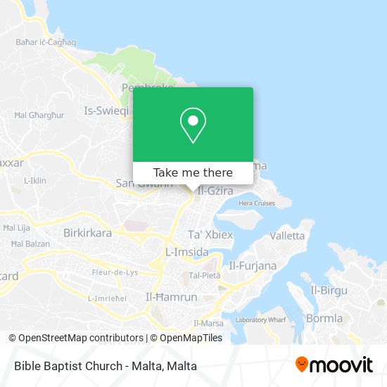 Bible Baptist Church - Malta map