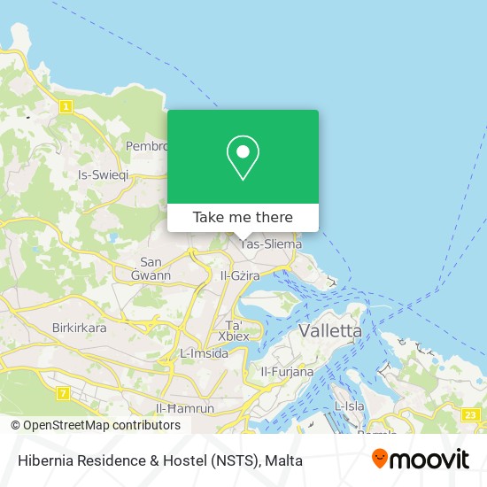 Hibernia Residence & Hostel (NSTS) map