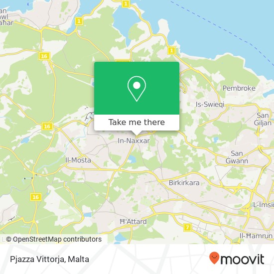 Pjazza Vittorja map