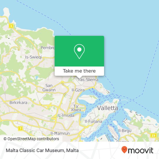 Malta Classic Car Museum map