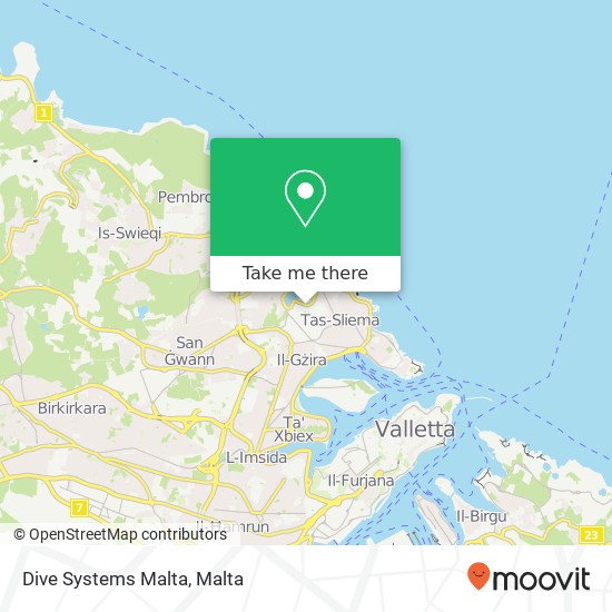 Dive Systems Malta map