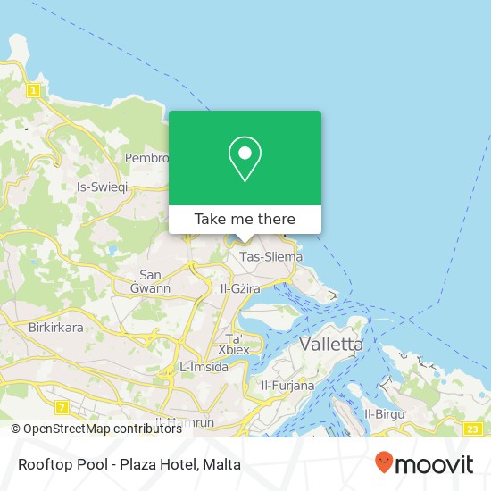 Rooftop Pool - Plaza Hotel map