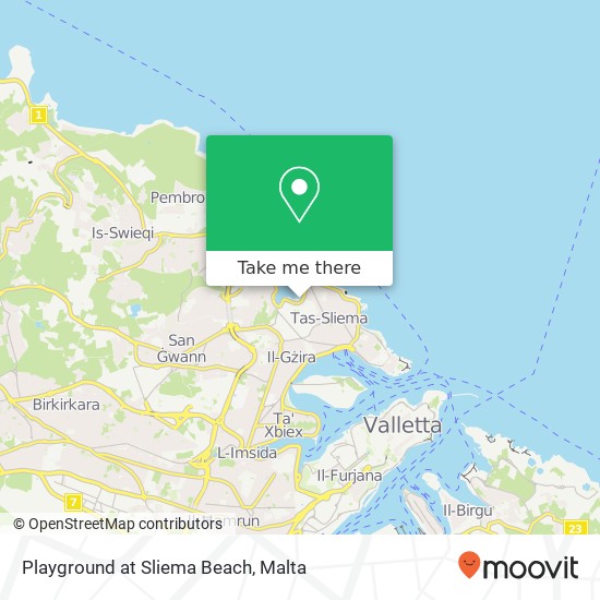Playground at Sliema Beach map