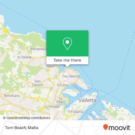 Torri Beach map