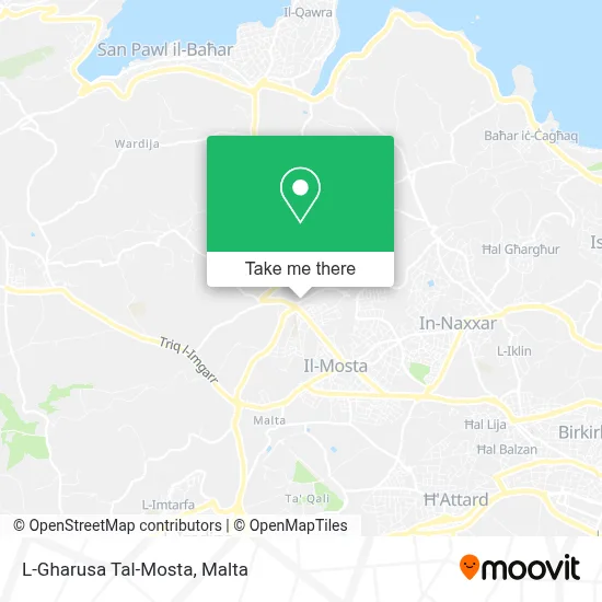 L-Gharusa Tal-Mosta map