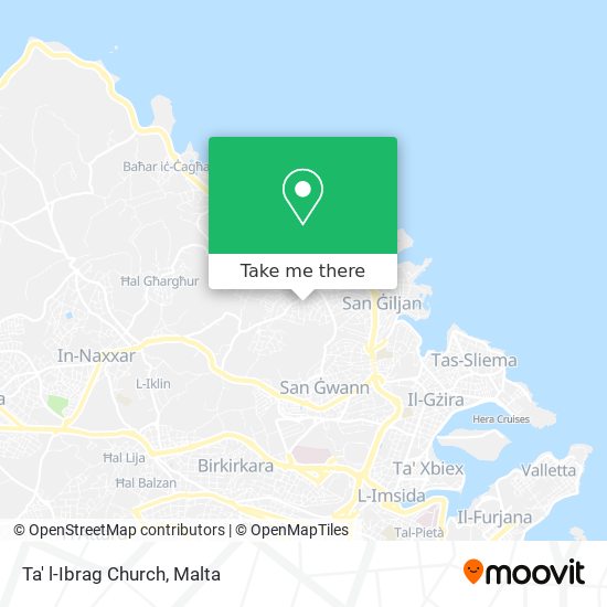 Ta' l-Ibrag Church map