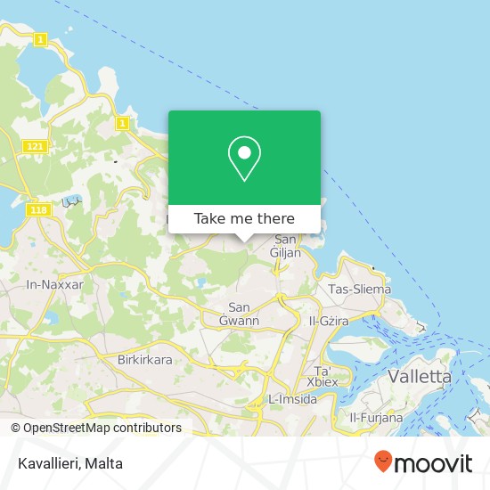 Kavallieri map