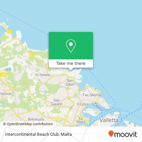 Intercontinental Beach Club map