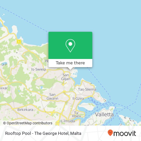 Rooftop Pool - The George Hotel map