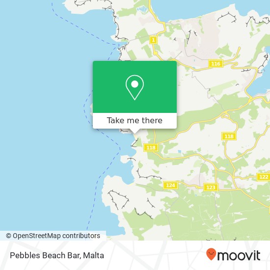 Pebbles Beach Bar map