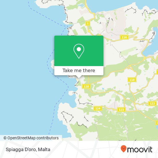Spiagga D'oro map