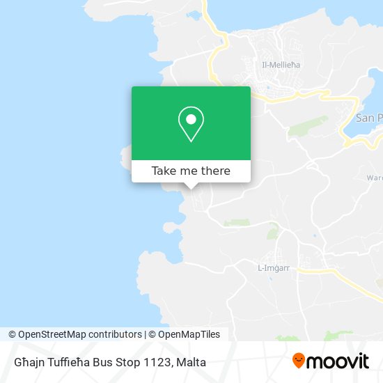 Għajn Tuffieħa Bus Stop 1123 map