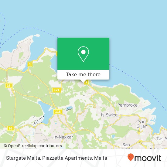 Stargate Malta, Piazzetta Apartments map