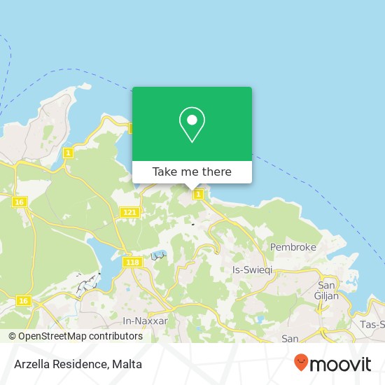 Arzella Residence map