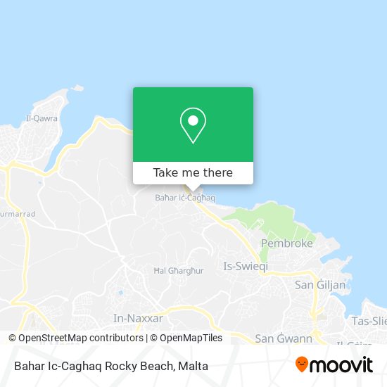 Bahar Ic-Caghaq Rocky Beach map