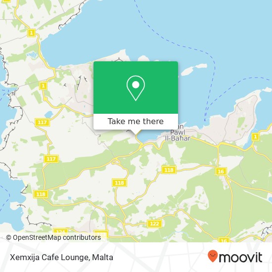 Xemxija Cafe Lounge map