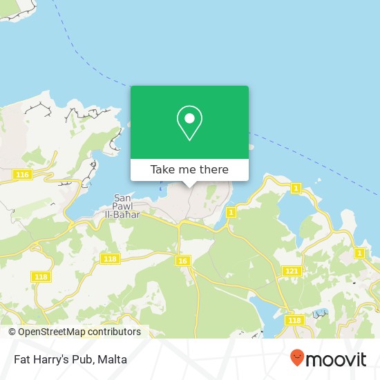 Fat Harry's Pub map