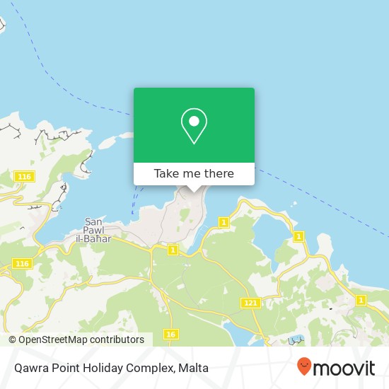 Qawra Point Holiday Complex map