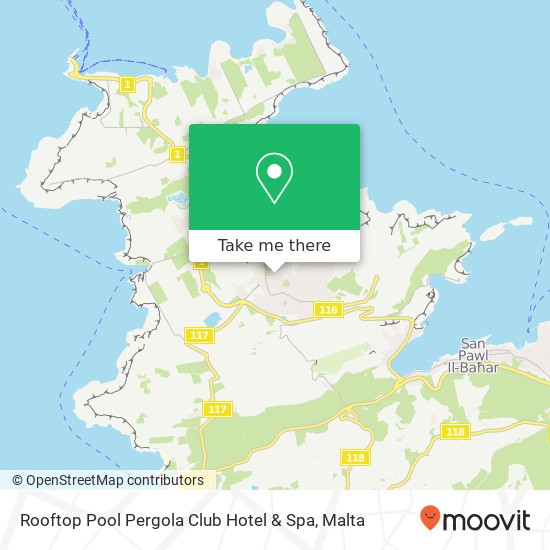 Rooftop Pool Pergola Club Hotel & Spa map