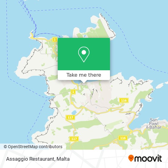 Assaggio Restaurant map