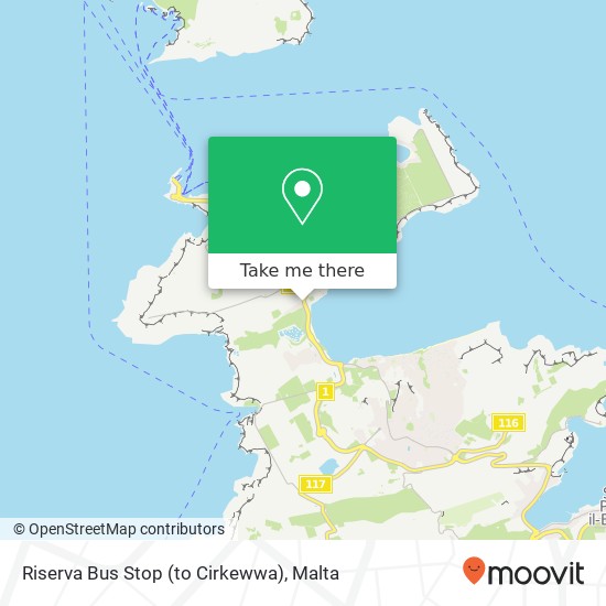 Riserva Bus Stop (to Cirkewwa) map