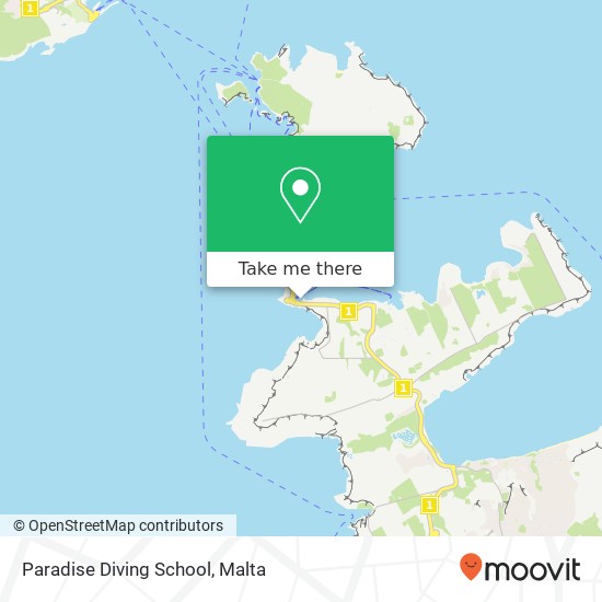 Paradise Diving School map