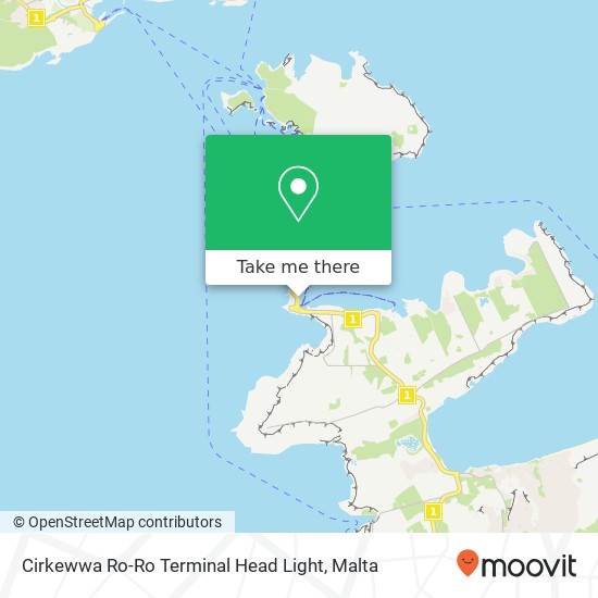 Cirkewwa Ro-Ro Terminal Head Light map