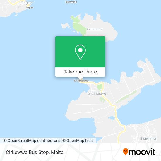 Cirkewwa Bus Stop map