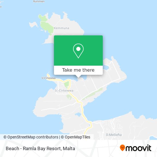 Beach - Ramla Bay Resort map