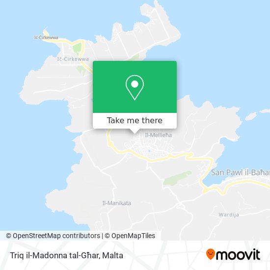 Triq il-Madonna tal-Għar map