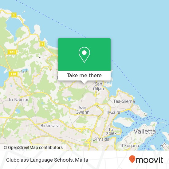 Clubclass Language Schools map