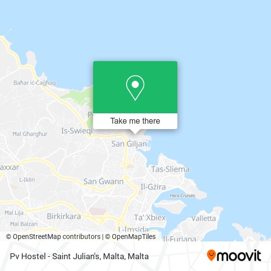 Pv Hostel - Saint Julian's, Malta map