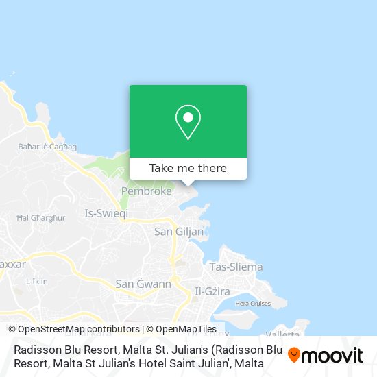 Radisson Blu Resort, Malta St. Julian's map