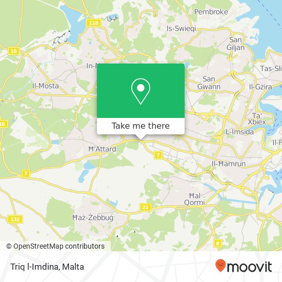 Triq l-Imdina map