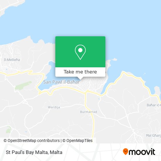 St Paul's Bay Malta map