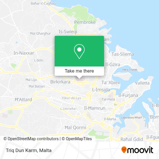 Triq Dun Karm map