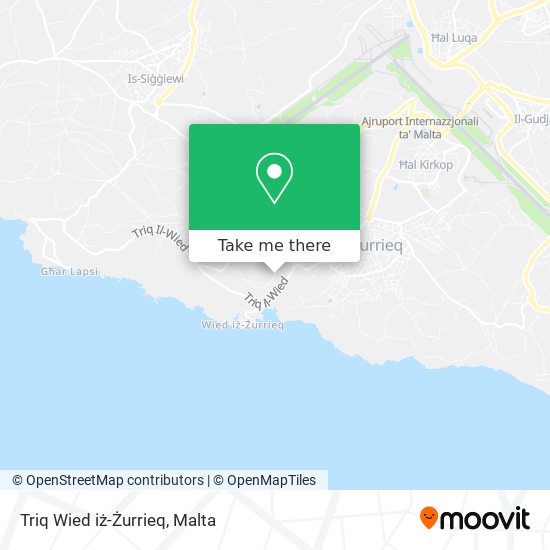 Triq Wied iż-Żurrieq map